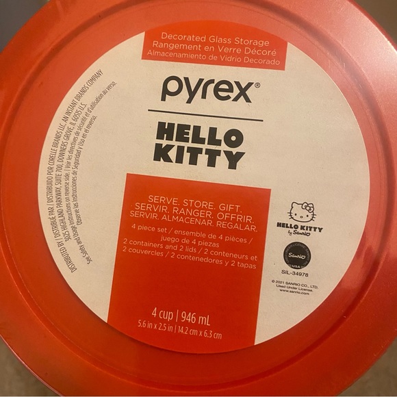 Pyrex Hello Kitty by Sanrio - decorated glass storage - Picture 6 of 7